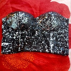 Black Sequin Top